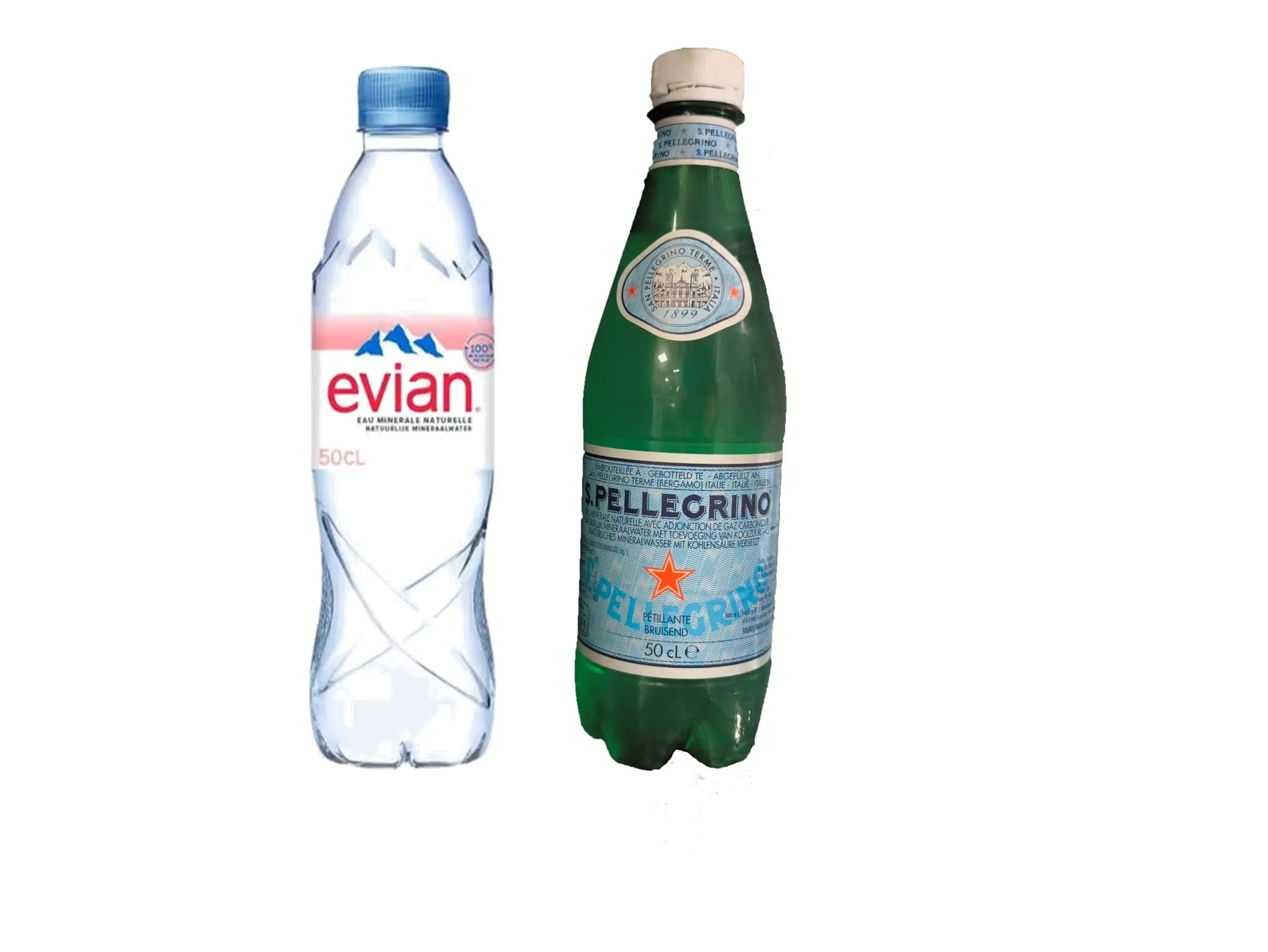 SAN PELLIGRINO, EVIAN 50 cl