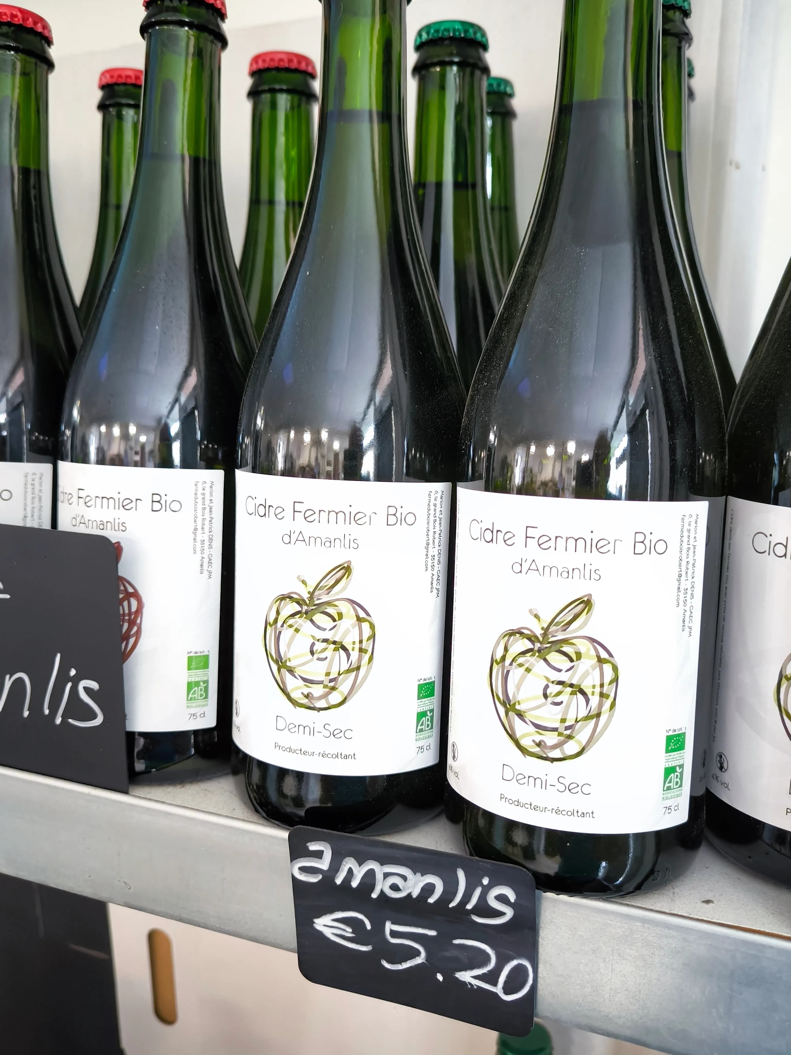 Cidre demi-sec d'Amanlis 75 cl